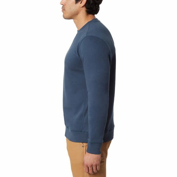 NWT GH Bass & Co Men's Sueded Fleece Crew Neck Sweatshirt Size M Blue $65 DD140 - Picture 2 of 4